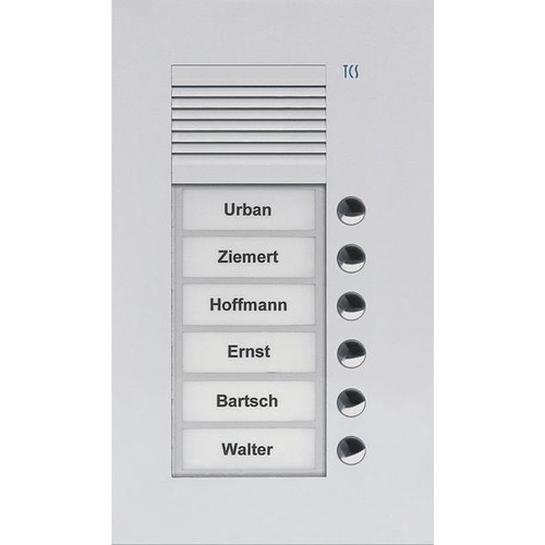 PUK06/1-EN TCS TORSTELLE 6 TASTEN ALU UP Produktbild Front View L