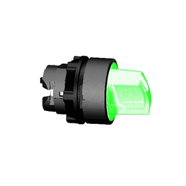 ZB5AK1233 Schneider E. LEUCHTWAHLSCH. GRÜN F.LED 2-STELL.RASTEND HARMONYSTYLE5 Produktbild