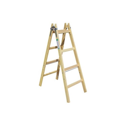 H1040 SCHURRER HOLZ DOPPELLEITER 4-SPROSSIG ÖNORM Z 1501 150KG Norm EN131 Produktbild