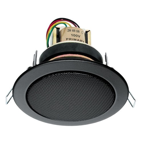 CSL-106B RCS SPOT-EINBAULAUTSPRECHER SCHWARZ 6W 100V/8OHM (90MM-AUSSCHNITT) Produktbild Front View L