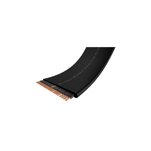 H05VVH6-F 24G1 schwarz 500m Trommel PVC-FLACHLEITUNG Produktbild Front View L