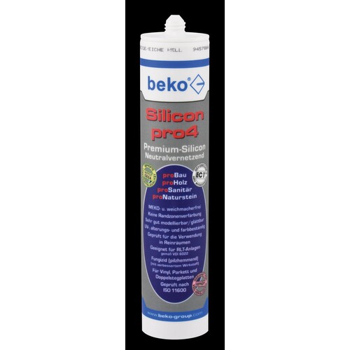 224 01 BEKO SILICON PRO4 DICHTMASSE TRANSPARENT 310ML Produktbild Front View L