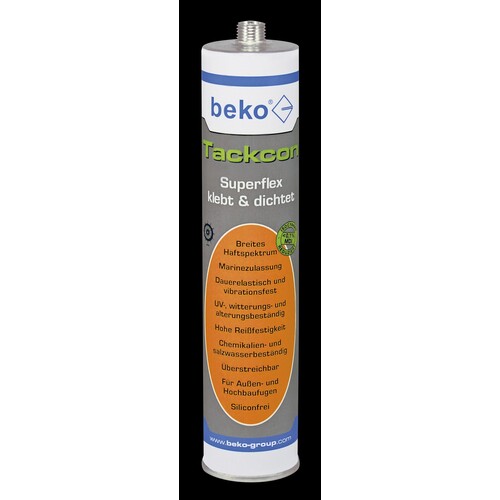 240 310 1 BEKO TACKCON EINKOMPONENTEN- HIGHTEC-KLEBER WEISS 310ML Produktbild Front View L