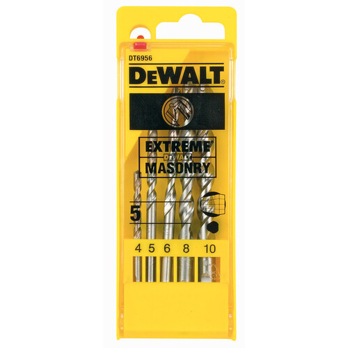 DT6956-QZ DEWALT EXTREME STEINBOHRERSET 5-TLG (4,5,6,8,10) Produktbild Front View L