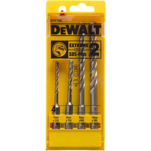 DT9700-QZ DEWALT SDS-PLUS EXTREME 2 HAMMERBOHRER SET 4-TLG (5,6,8,10) Produktbild Front View L