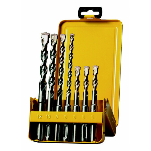 DT9701-QZ DEWALT SDS-PLUS EXTREME 2 HAMMERBOHRER SET 7-TLG (5,6,6,8,8,10,12) Produktbild Front View L