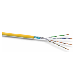 Cat6A F/FTP 4X2XAWG23 500MHZ Messlänge Folienpaar+Gesamtschirm halogenf. Gelb Produktbild