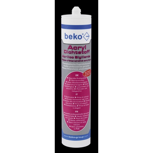 230 300 BEKO ACRYL-FUGENDICHTMASSE WEISS 310ML Produktbild Front View L