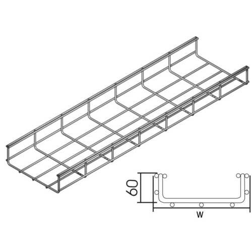 E9314 VERGOKAN INOXVF 60*300 GITTERBAHN H=60 B=300 Produktbild Front View L