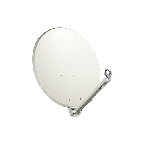 OP 75X P-SAT ALU-OFFSETANTENNE 75CM HELLGRAU KOMPLETT VORMONTIERT Produktbild Front View L