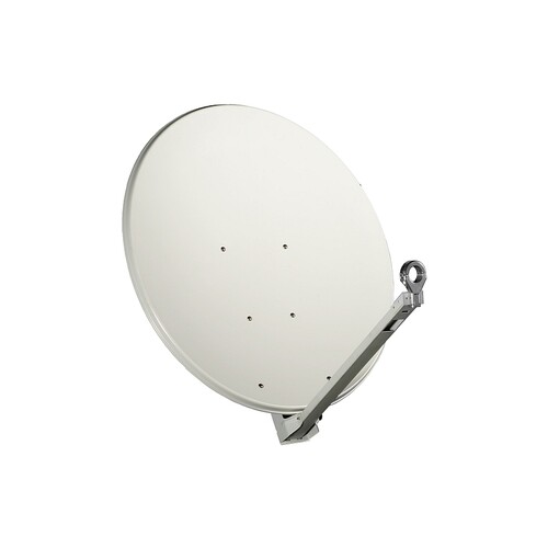 OP 85X P-SAT ALU-OFFSETANTENNE 85CM HELLGRAU KOMPLETT VORMONTIERT Produktbild Front View L