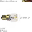 802878 EUROPART BACKOFENLAMPE E14/25W KLEINE FORM Produktbild