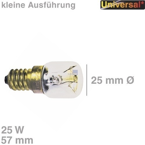 802878 EUROPART BACKOFENLAMPE E14/25W KLEINE FORM Produktbild Front View L