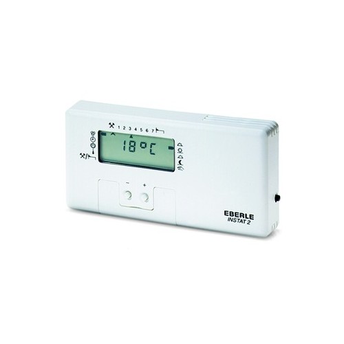 53710291900 EBERLE INSTAT+2R UHREN- THERMOSTAT 2-DRA. ANSCHL. BATT.BETR. 16A Produktbild Front View L