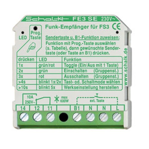 FE3SE9 SCHALK FUNK EMPFÄNGER UP 230VAC 1W 10A Produktbild Front View L