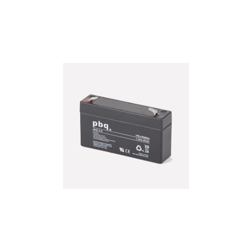 107776 PBQ BLEIGELAKKU FASTON 4,8mm 6V/1,2AH (LXBXH 97X25X51 MM) Produktbild Front View L