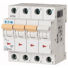 242515 EATON PLSM-B13/3N-MW LEITUNGSSCH. SCHALTER 13A 3P+N 4TE 10KA Produktbild