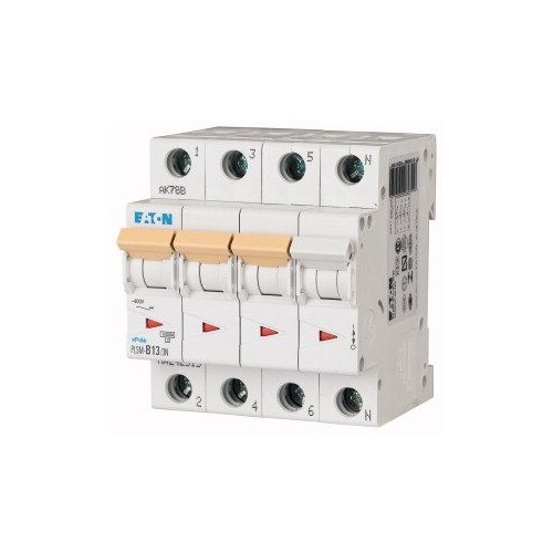 242515 EATON PLSM-B13/3N-MW LEITUNGSSCH. SCHALTER 13A 3P+N 4TE 10KA Produktbild Front View L