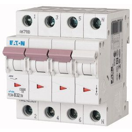 242520 EATON PLSM-B32/3N-MW LEITUNGSSCH. SCHALTER 32A 3P+N 4TE 10KA Produktbild