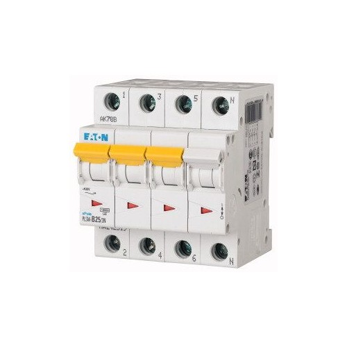 242545 EATON PLSM-C25/3N-MW LEITUNGSSCH. SCHALTER 25A 3P+N 4TE 10KA Produktbild Front View L