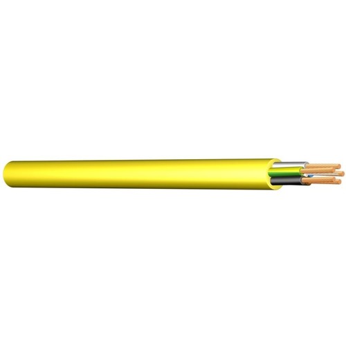 N07V3V3-F 3G1,5 gelb 50m Ring PVC-Baustellenleitung Produktbild Front View L