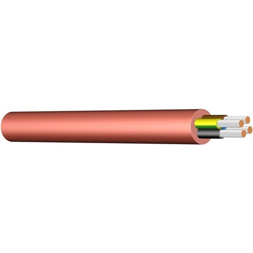 SIHF-J 3X2,5 rotbraun 100m Ring - 180°C Silikonleitung Produktbild Front View L