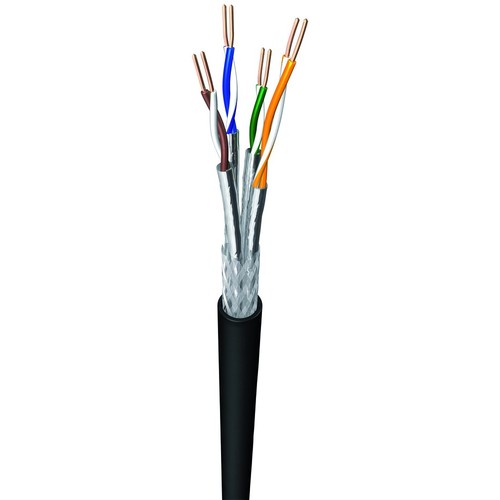 CAT7 UC900SS23/1 4X2XAWG23/1 100m Ring PE schwarz für Erdverlegung UV-beständig Produktbild Front View L