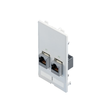 2482560 RITTAL SCHNITTSTELLEN-EINSATZ, 2 X RJ 45 (BUCHSE/BUCHSE, CAT 5E) Produktbild