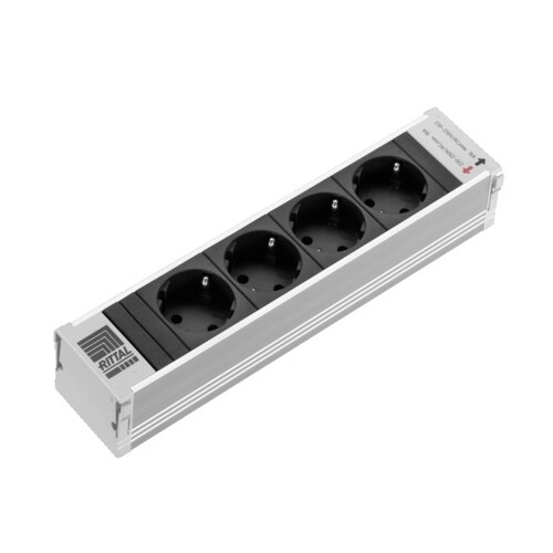 7856100 RITTAL PSM 4-FACH SCHUKOEINSTECK MODUL OHNE SICHERUNG Produktbild Front View L