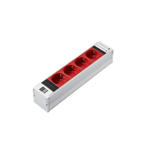 7856240 RITTAL PSM 4FACH SCHUKO EINSTECK MODUL ROT OHNE SICHERUNG Produktbild Front View L