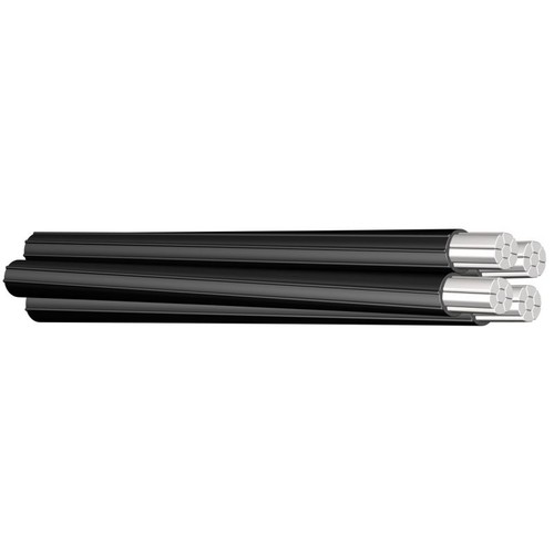E-A2Y 4X25 RM schwarz Messlänge isolierte Freileitung Produktbild Front View L