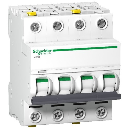 A9F06440 Schneider E. Leitungsschutz- schalter iC60H,4P,40A,B,10KA Produktbild Front View L