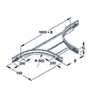 949106 Niedax WRTAR 105.200 Anbau T-Stück 5x205mm rund gesickt ungelocht Produktbild