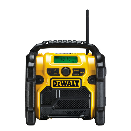 DCR020-QW DEWALT Akku- und Netz-Radio F.10,8-18,0V XR Li-Ion,o. Akku, DAB+ Produktbild Front View L