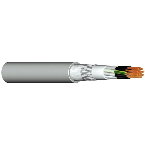 S200C-JZ 5X1,5 grau Messlänge PUR-Schleppkettenleitung geschirmt Produktbild Front View L