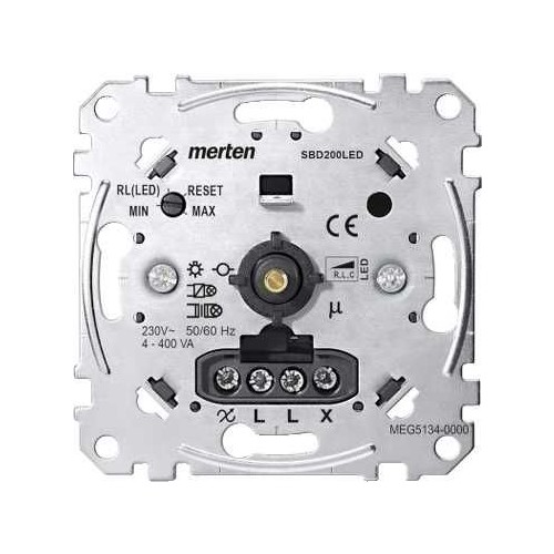 MEG5134-0000 MERTEN Universal LED Drehdimmereinsatz 400W Produktbild Front View L