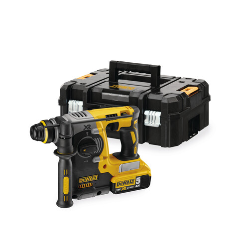 DCH273P2T-QW DEWALT Akku-Kombihammer 18V 5,0 Ah Li-Ion XR Produktbild Front View L