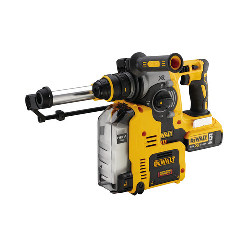 DCH275P2 DEWALT Akku-Kombihammer 18V 5,0 Ah (DCH 274) mit Absaugung XR Produktbild Front View L