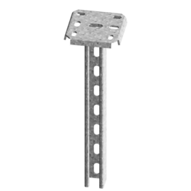 E81184 Vergokan HSMES600 Hängestiel 1-fach L=600 mittelschwer, gelocht Produktbild front M