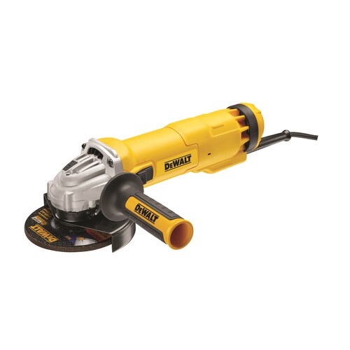 DWE4237K DEWALT Winkelschleifer 125mm XR 1400W mit Kühlluftführ.,Anschlaufsschutz Produktbild Front View L