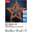 522143 Hellum LED Holzstern natur 6h-Timer, ohne Batterien, ø35cm Produktbild