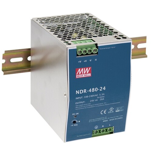 NDR-480-24 Bilton REG Netzteil 24VDC 0-480W Produktbild Front View L