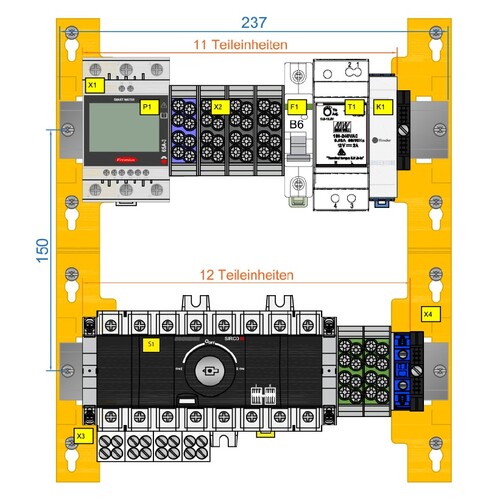 10016117 Enwitec Netzumschaltbox 3PH FRO MTS-AP-3PH FRT 1.0 Produktbild Front View L