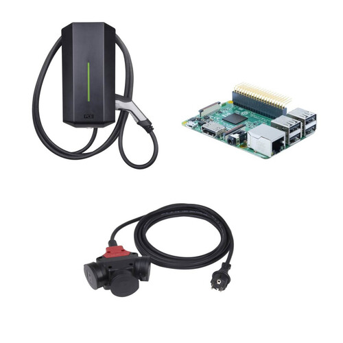 PC Electric Wallbox GLB 353419P Aktion +WLAN-Modul+3-f.Verteilerleitung+G-Cloud Produktbild Front View L