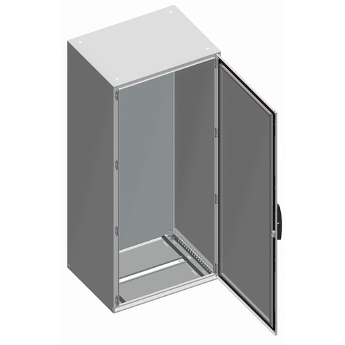 NSYSM18840P Schneider E. Standschrank 1800x800x400 mit Montageplatte Produktbild Front View L