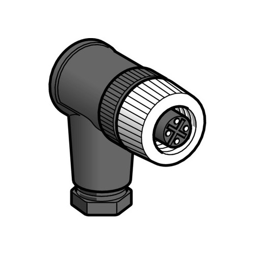 XZCC12FCM40B Telemecanique Steckverbinder M12 Gewinkelt Produktbild Front View L