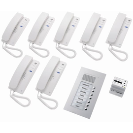 PPU07-EN/02 Tcs Audio Sprechanlage UP für 7 Teilnehmer, PUK07+BVS20+ISH3030 Produktbild front M