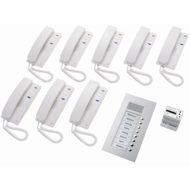 PPU08-EN/02 Tcs Audio Sprechanlage UP für 8 Teilnehmer, PUK08+BVS20+ISH3030 Produktbild front M