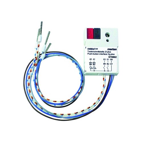 670802 MERTEN Tasterschnittstelle 2fach KNX UP Produktbild Front View L