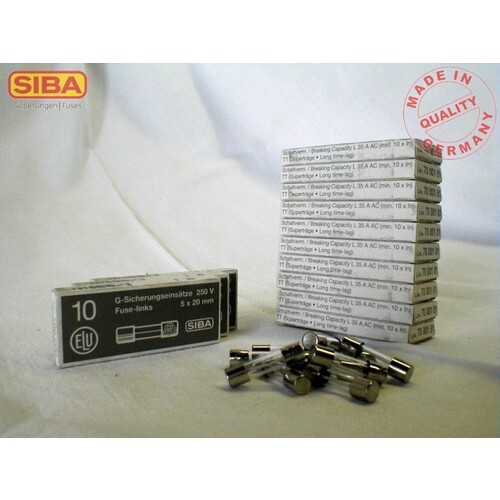 7000181.2 Siba G-Sicherung 5x20mm 2A TT Superträge Produktbild Front View L